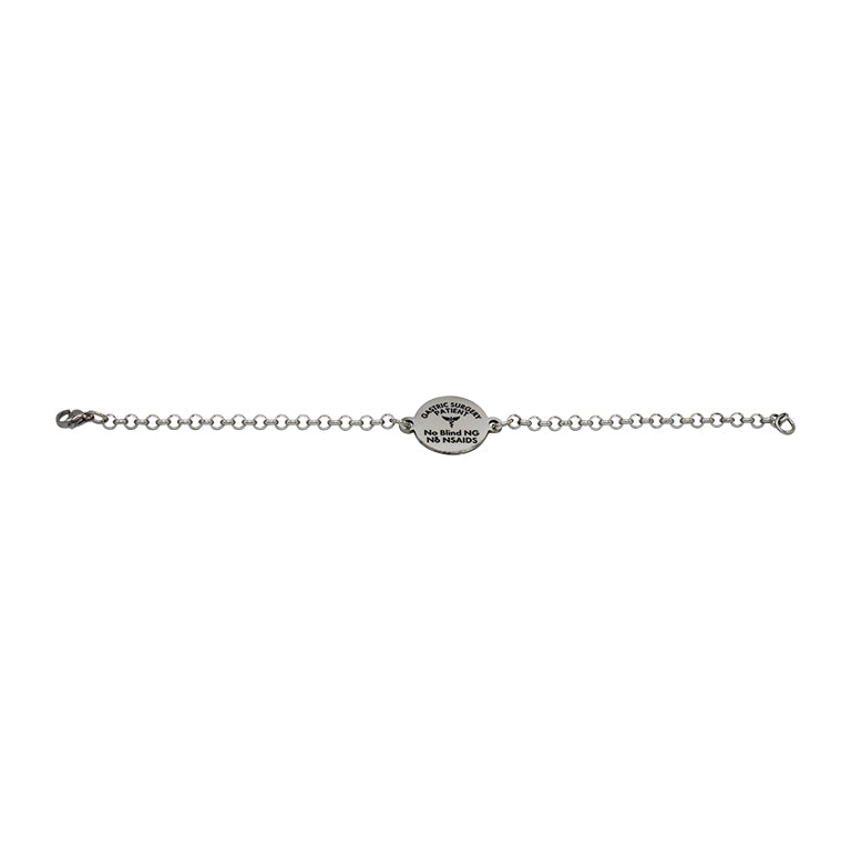 Gastric Surgery Medical Alert Bracelet with Dual-Engraved Disk and Caduceus Charm by BariatricPal